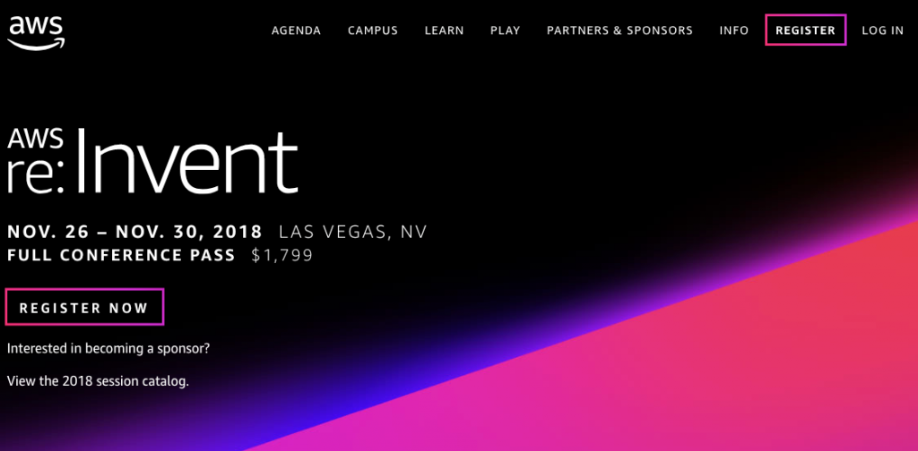 re:Invent2018に参加します